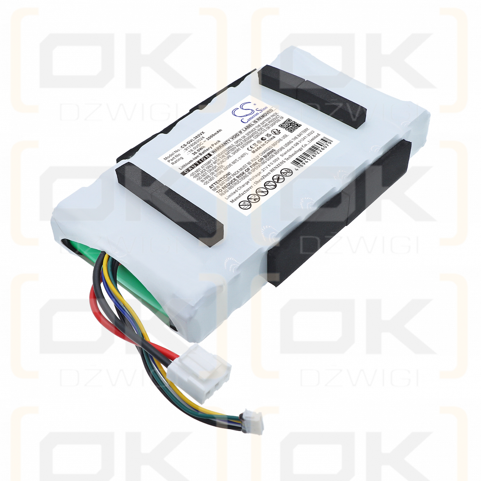 Grundig VCP-3829L / 9178063524 2000 mAh Li-ion 18 V (Cameron Sino)