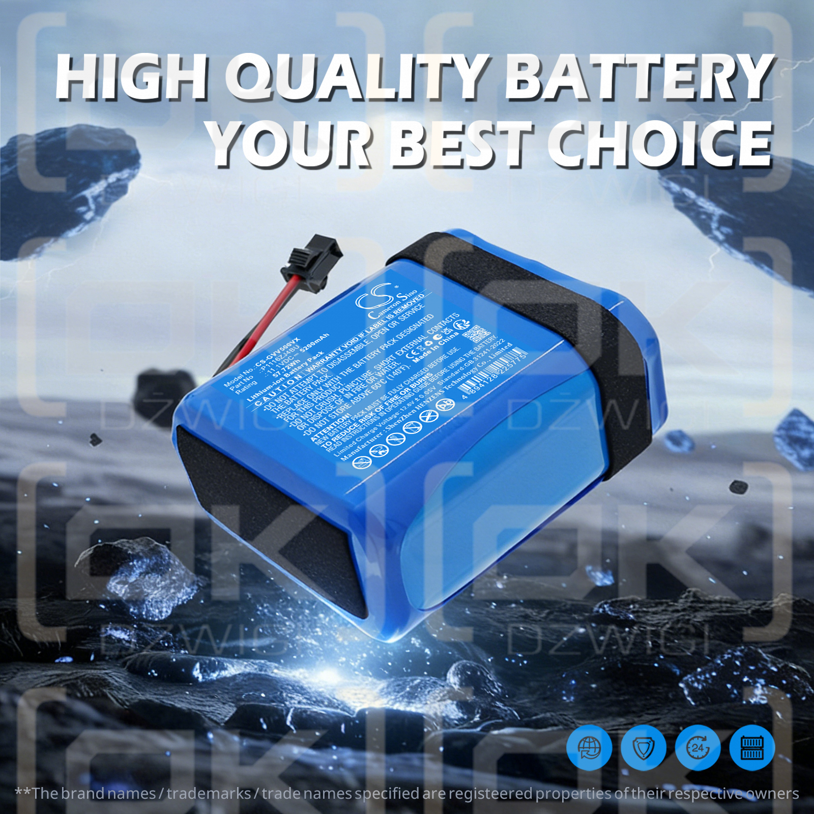 GRE Electric Vac Plus VCB50 / P1116ZJ4BU 5200 mAh Li-ion 11,1 V (Cameron Sino)