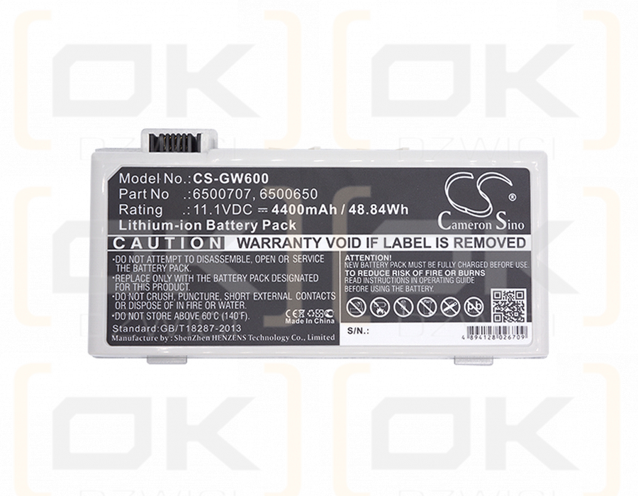 Gateway Solo M600 / 6500707 4400 mAh Li-Ion 11,1 V (Cameron Sino)