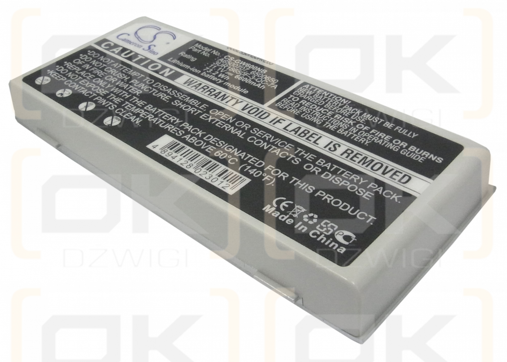 Gateway Solo M600 / 6500707 6600 mAh Li-Ion 11,1 V (Cameron Sino)