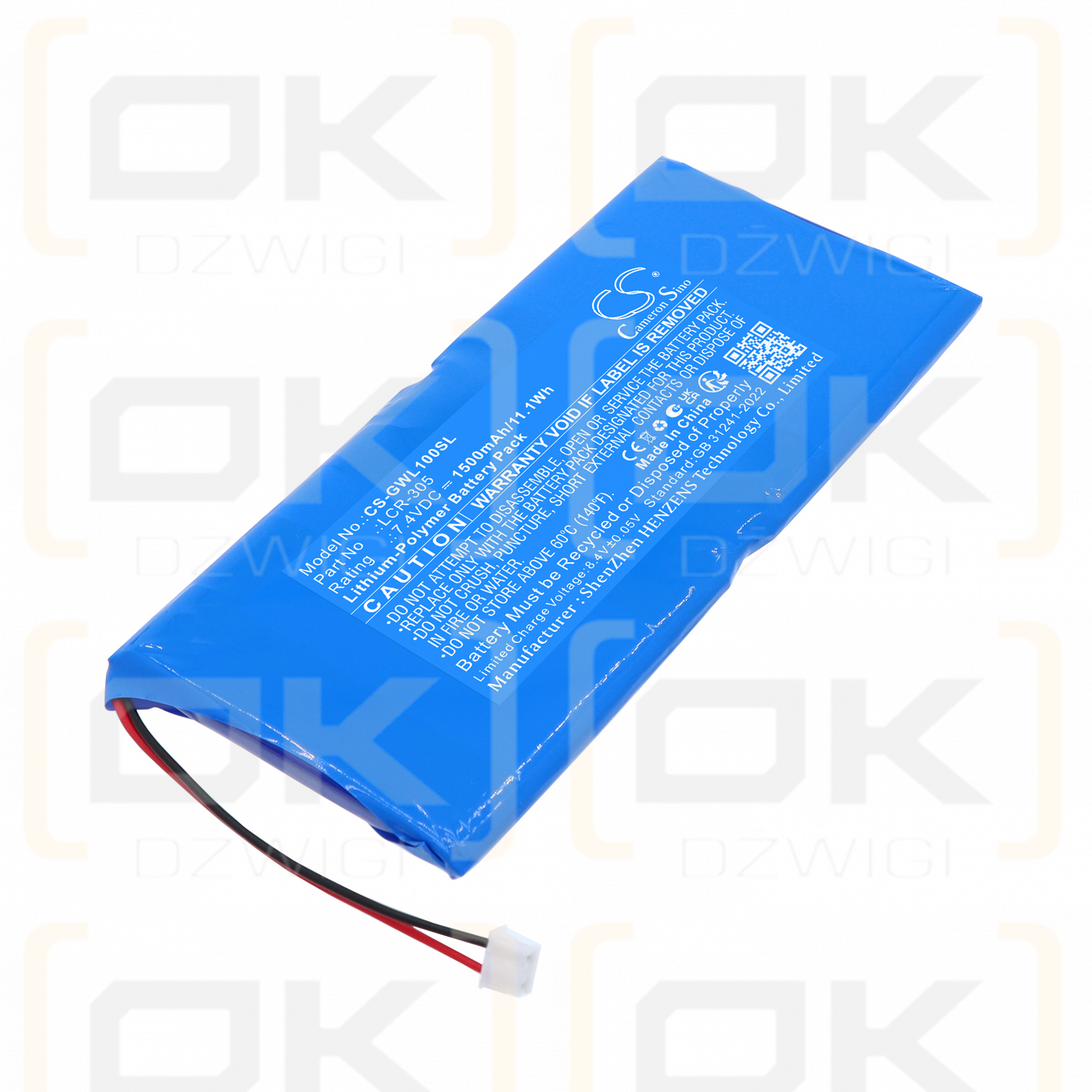 Bateria zamienna do GW Instek LCR-1000 / LCR-305 1500 mAh Li-Polymer 7.4 V (Cameron Sino)