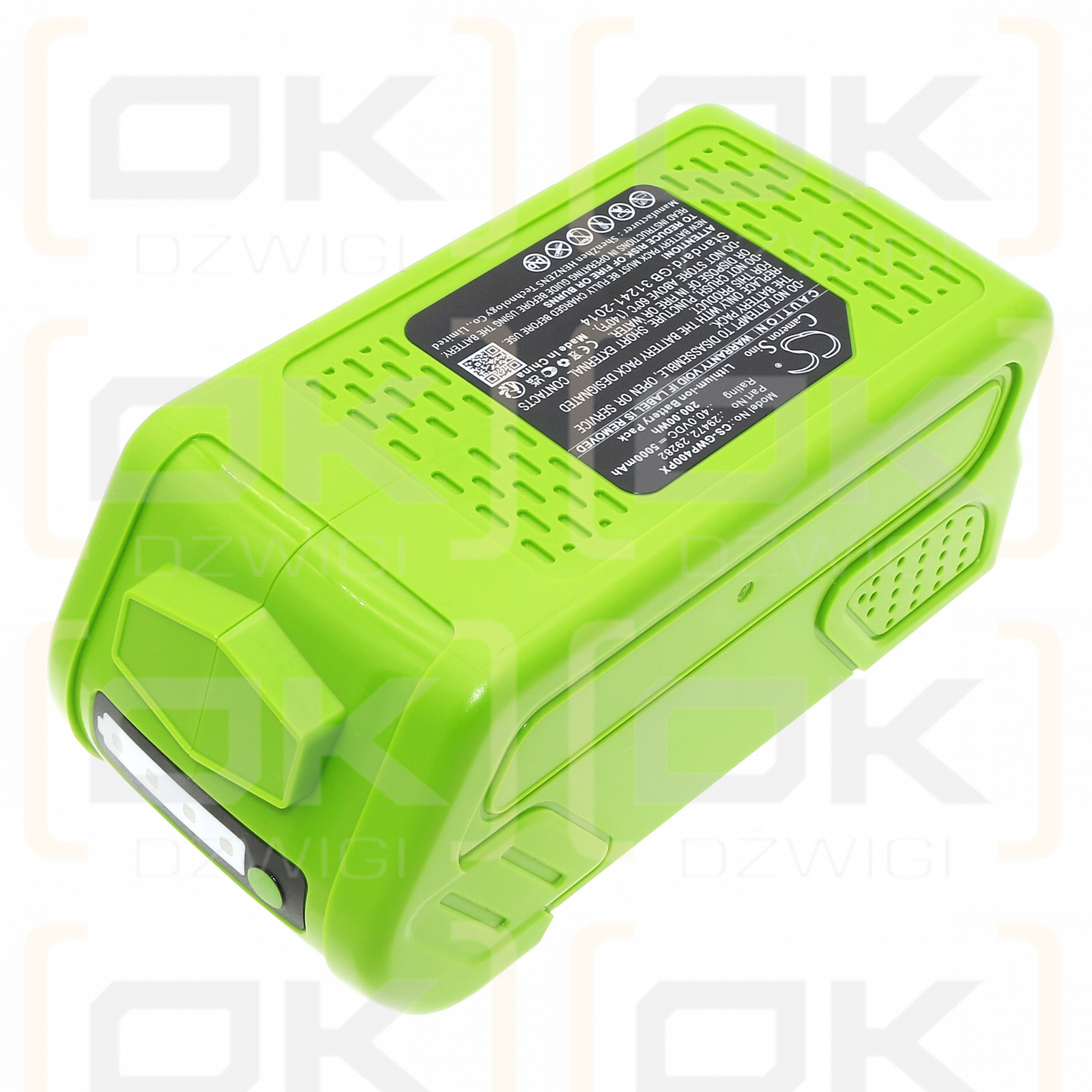 GreenWorks 25302 / 29472 5000mAh Li-ion 40.00V (Cameron Sino)