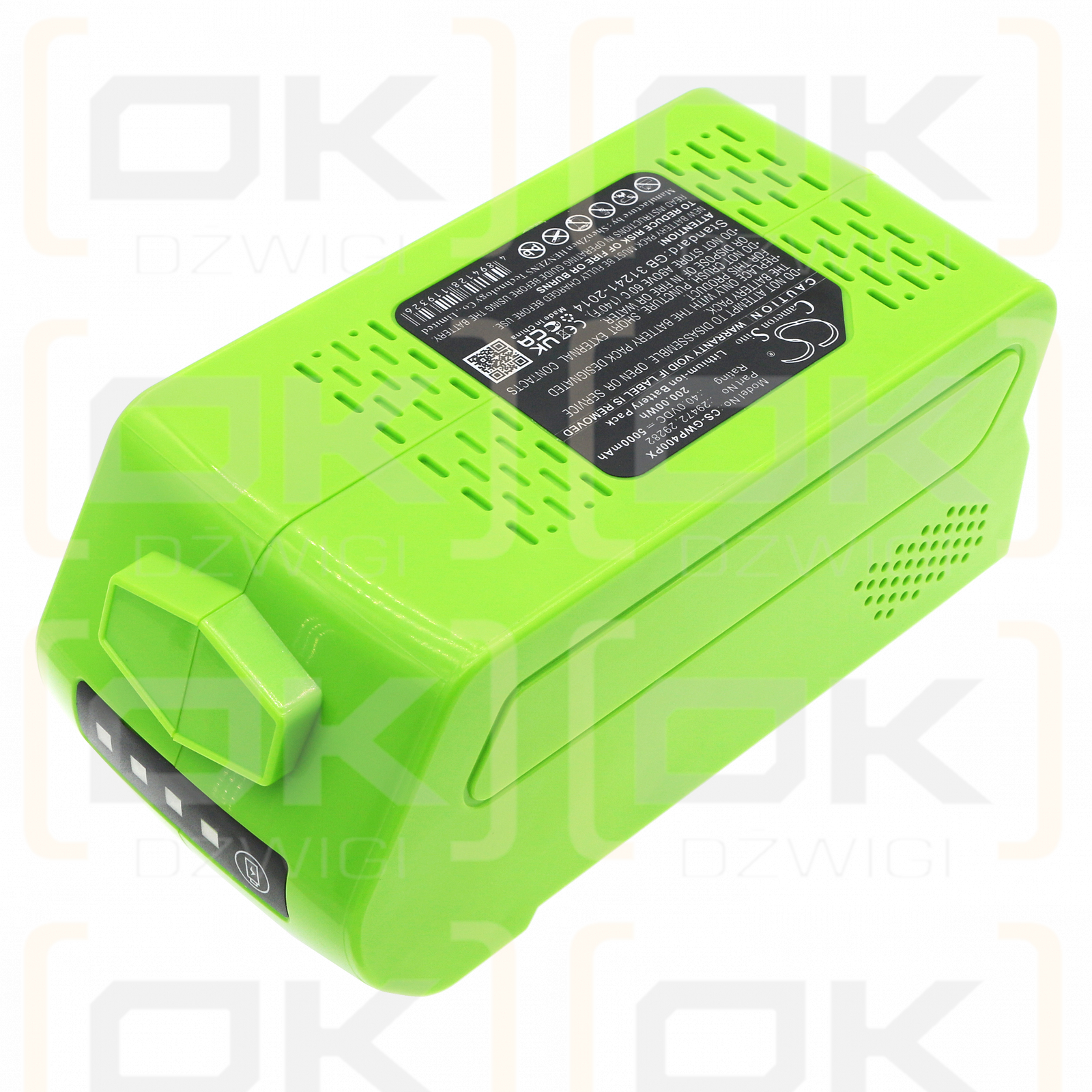 GreenWorks 25302/29472 5000mAh Li-ion 40.00V (Cameron Sino)