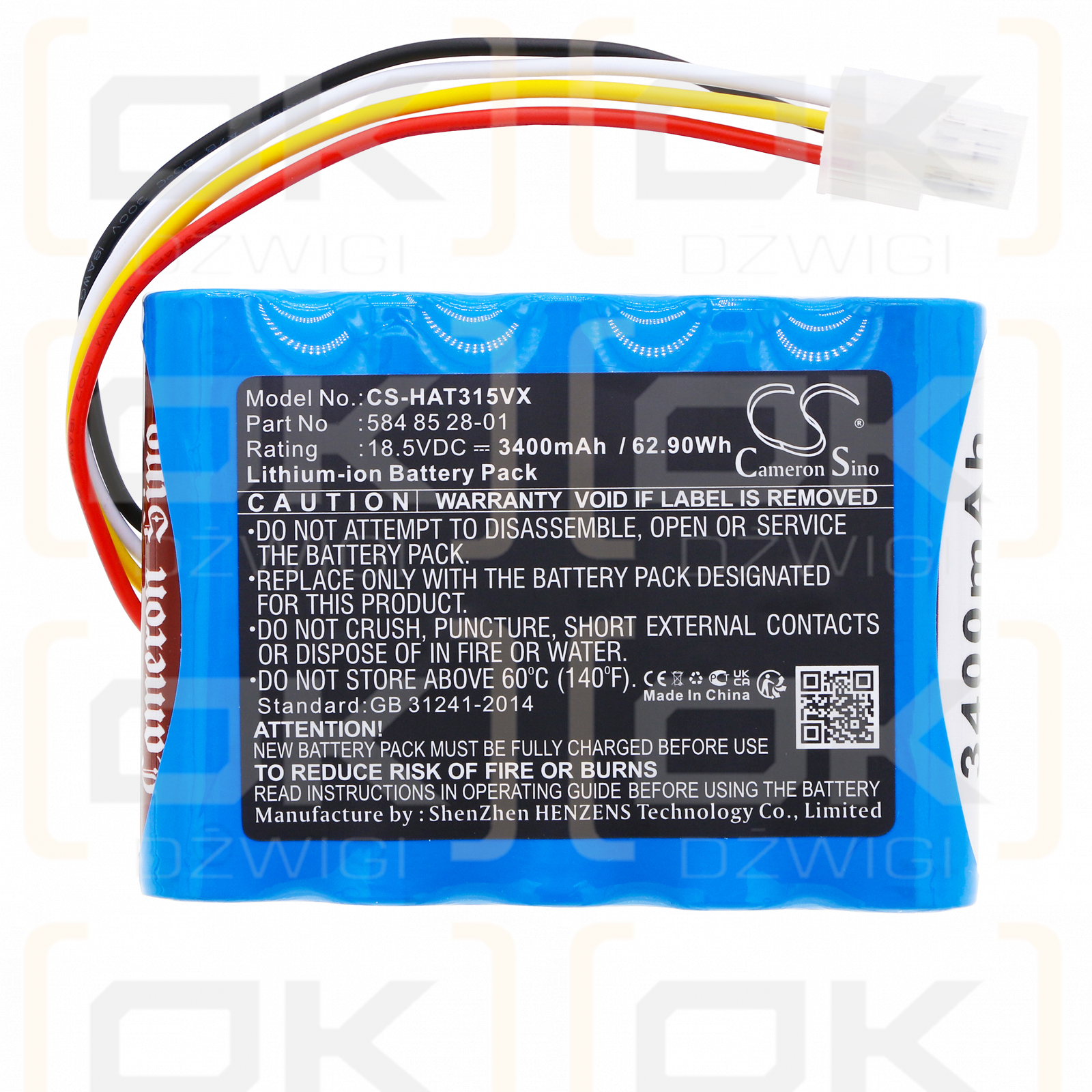 Husqvarna Automower 315 2018 / 584 85 28-01 3400mAh Li-ion 18.5V (Cameron Sino)