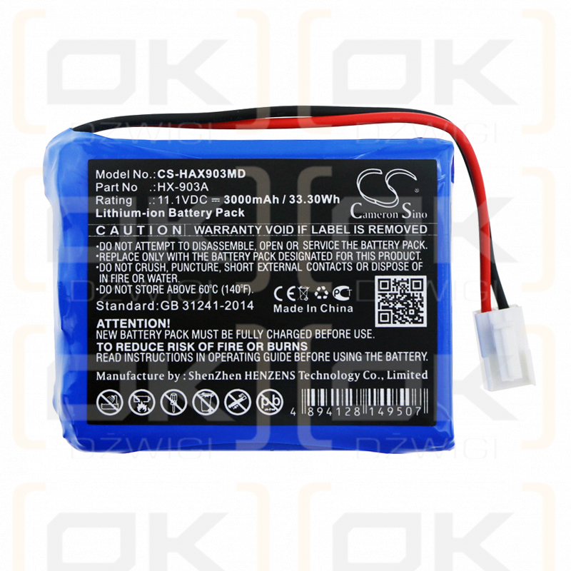 HUAXI HX-903A 3000mAh Li-ion 11.1V (Cameron Sino)