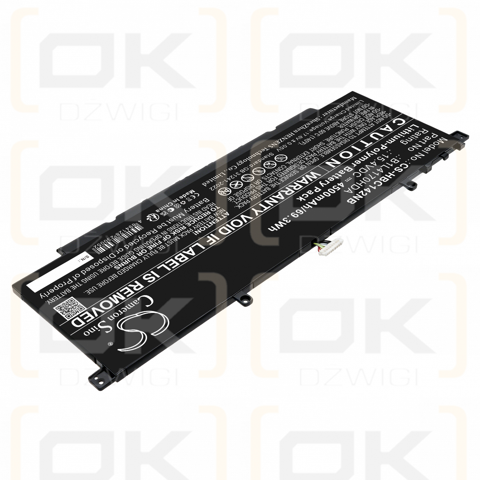 Replacement Battery for H3C Book Ultra 14T G2 / B1L4170HDA 4500mAh Li-Polymer 15.4V (Cameron Sino)