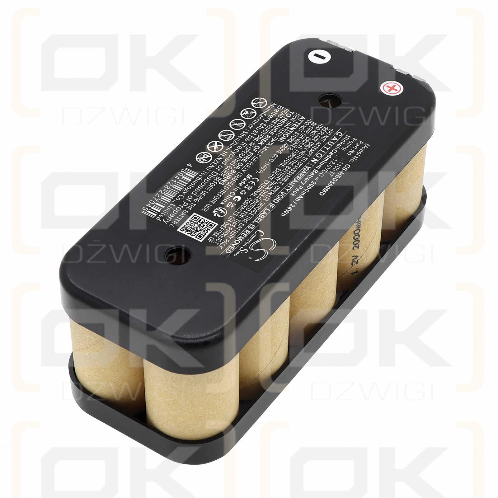 Bateria zamienna do Hellige  Defiscope M / 110037 2000 mAh Ni-CD 12 V (Cameron Sino)