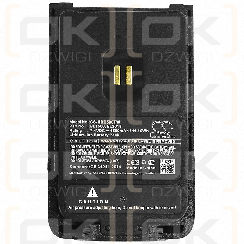 Hytera BD555 / BL1506 1500 mAh Li-Ion 7,4 V (Cameron Sino)