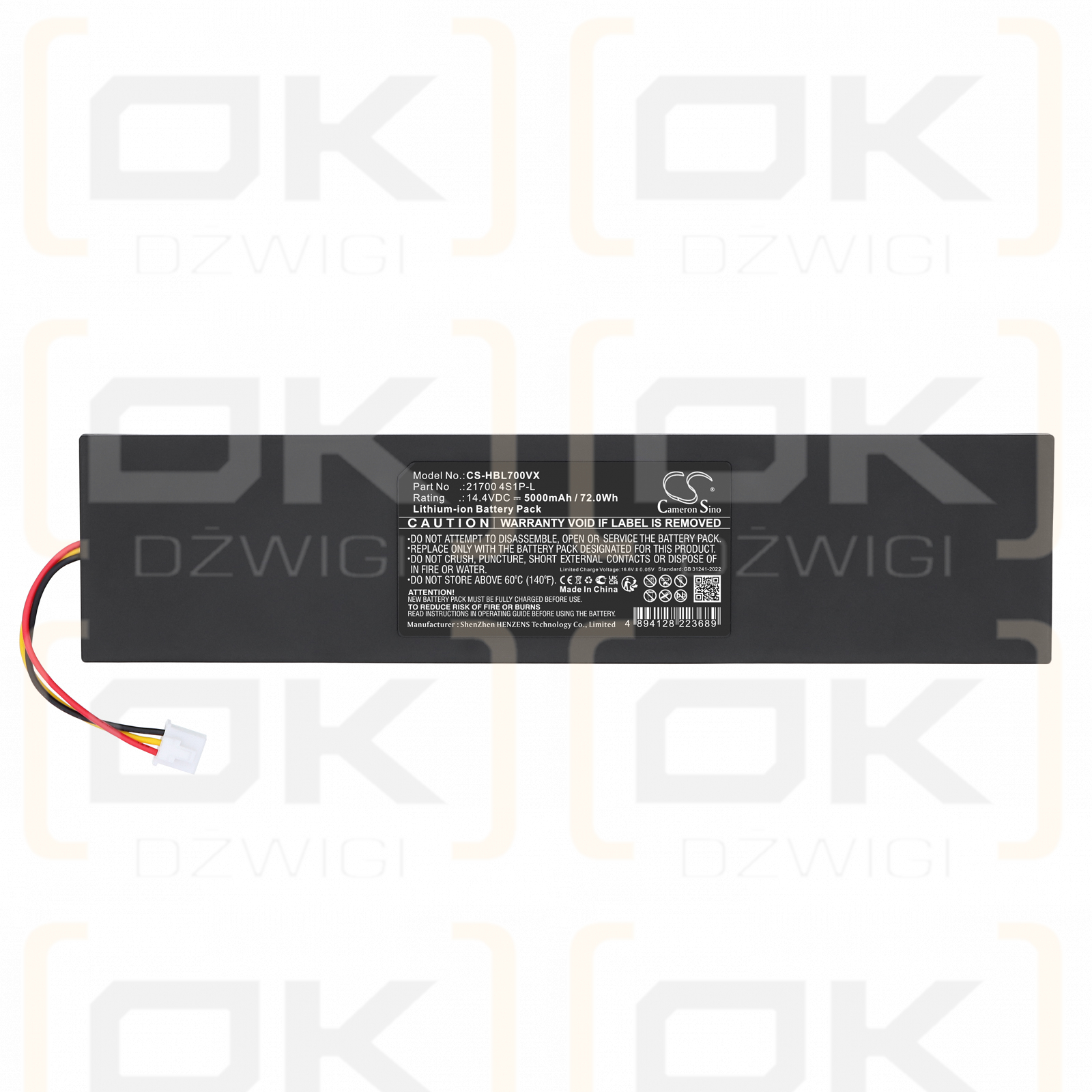 HOBOT Legee D8 / 21700 4S1P-L 5000 mAh Li-ion 14.4 V (Cameron Sino)