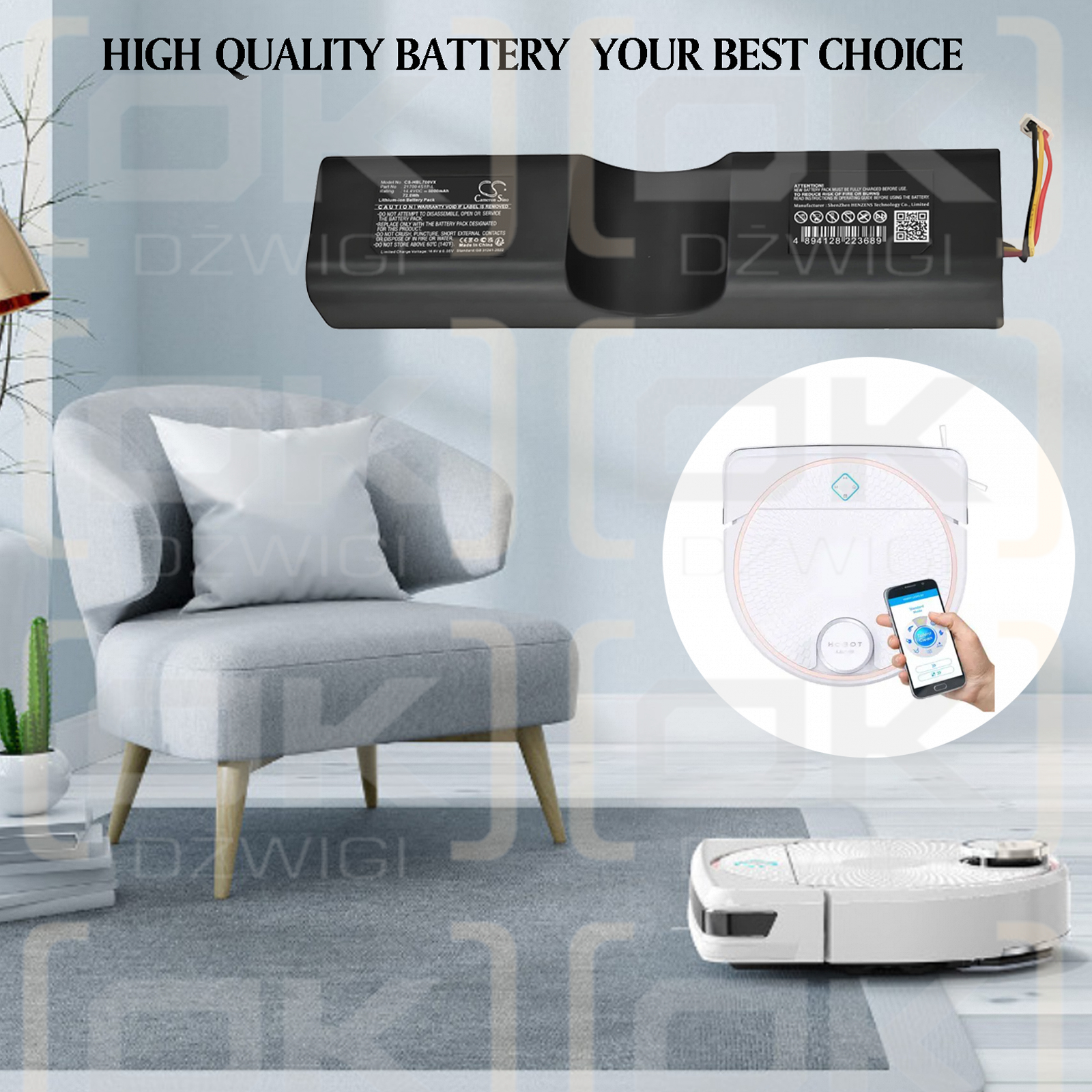 HOBOT Legee D8 / 21700 4S1P-L 5000 mAh Li-ion 14.4 V (Cameron Sino)