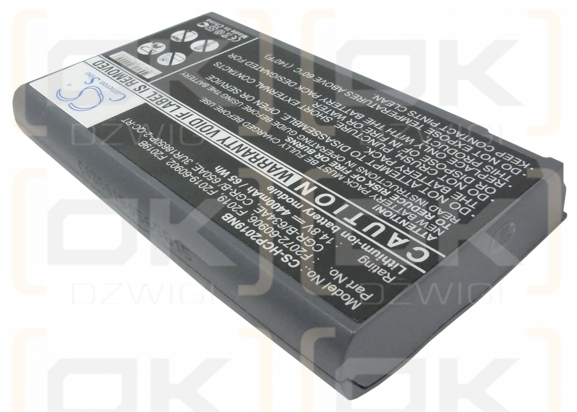 Replacement Battery for HP OmniBook 6000-F2083KT / F2072-60906 4400 mAh Li-ion 14.8 V (Cameron Sino)
