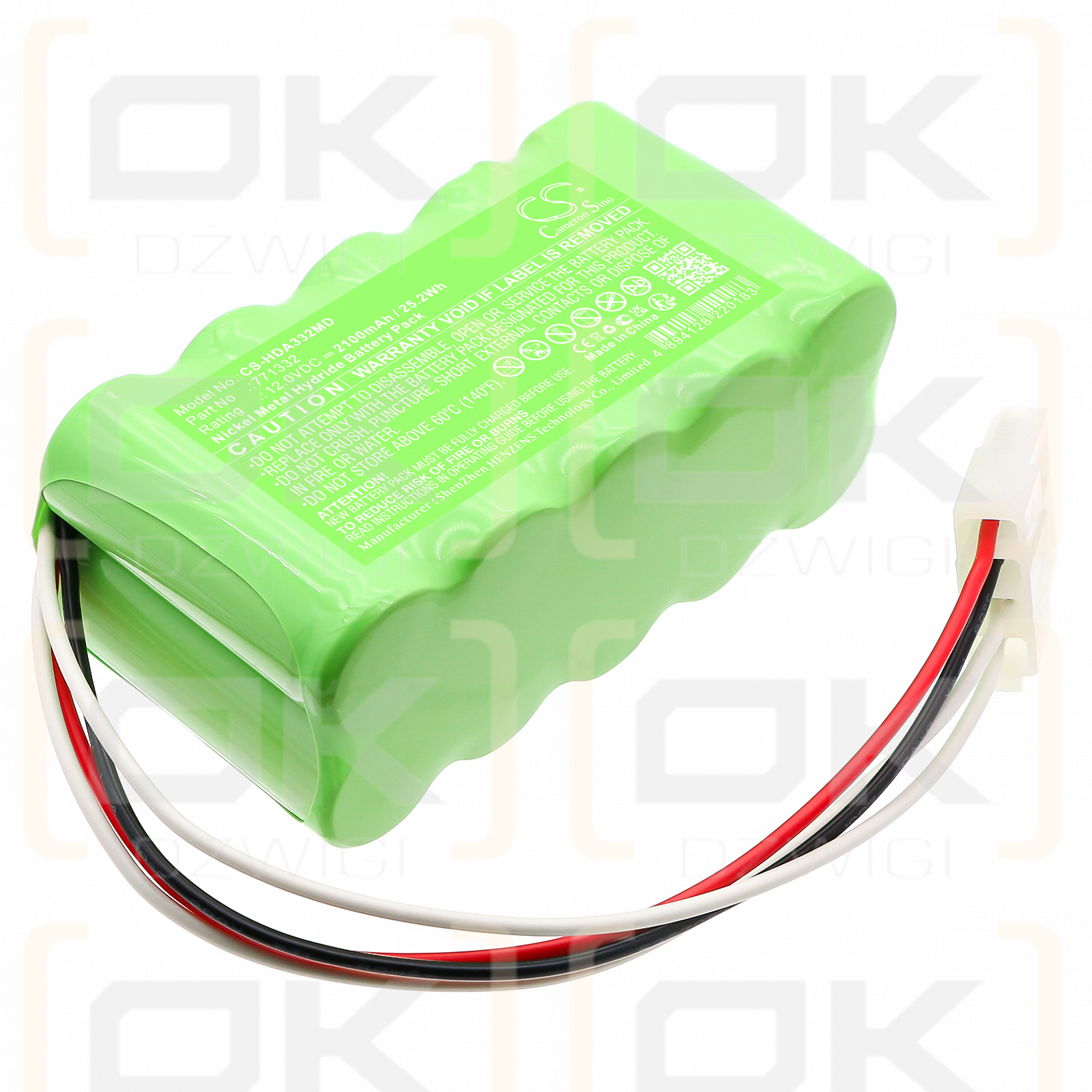 Huntleigh Doppler Dopplex ability / 771332 2100mAh Ni-MH 12.0V (Cameron Sino)