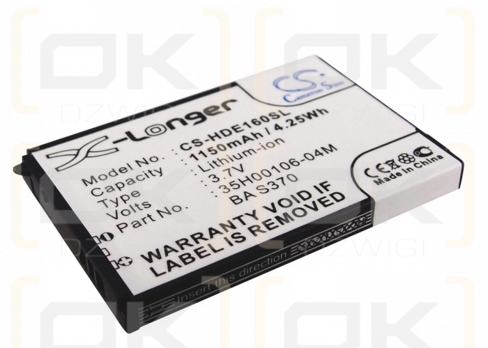 Batería de repuesto para T-Mobile G1 / DREA160 1150 mAh Li-ion 3.7 V (Cameron Sino)
