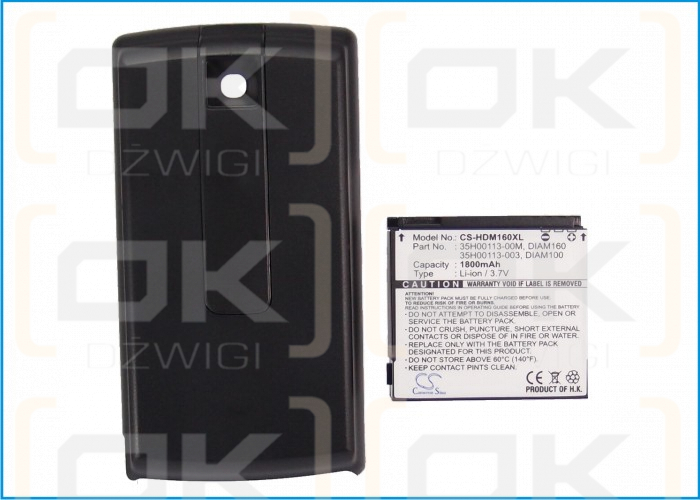 Batería de repuesto para T-Mobile MDA Compact IV / DIAM160 1800 mAh Li-ion 3.7 V (Cameron Sino)