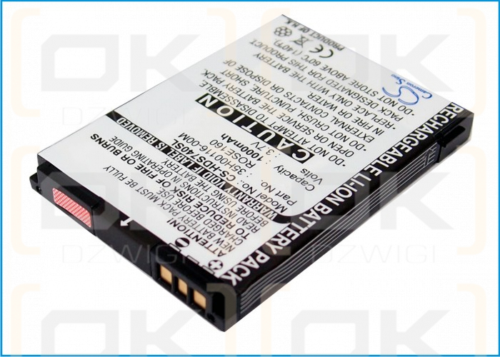 Ersatzakku für HTC Rose 110 / ROSE160 1000 mAh Li-Ion 3,7 V (Cameron Sino)