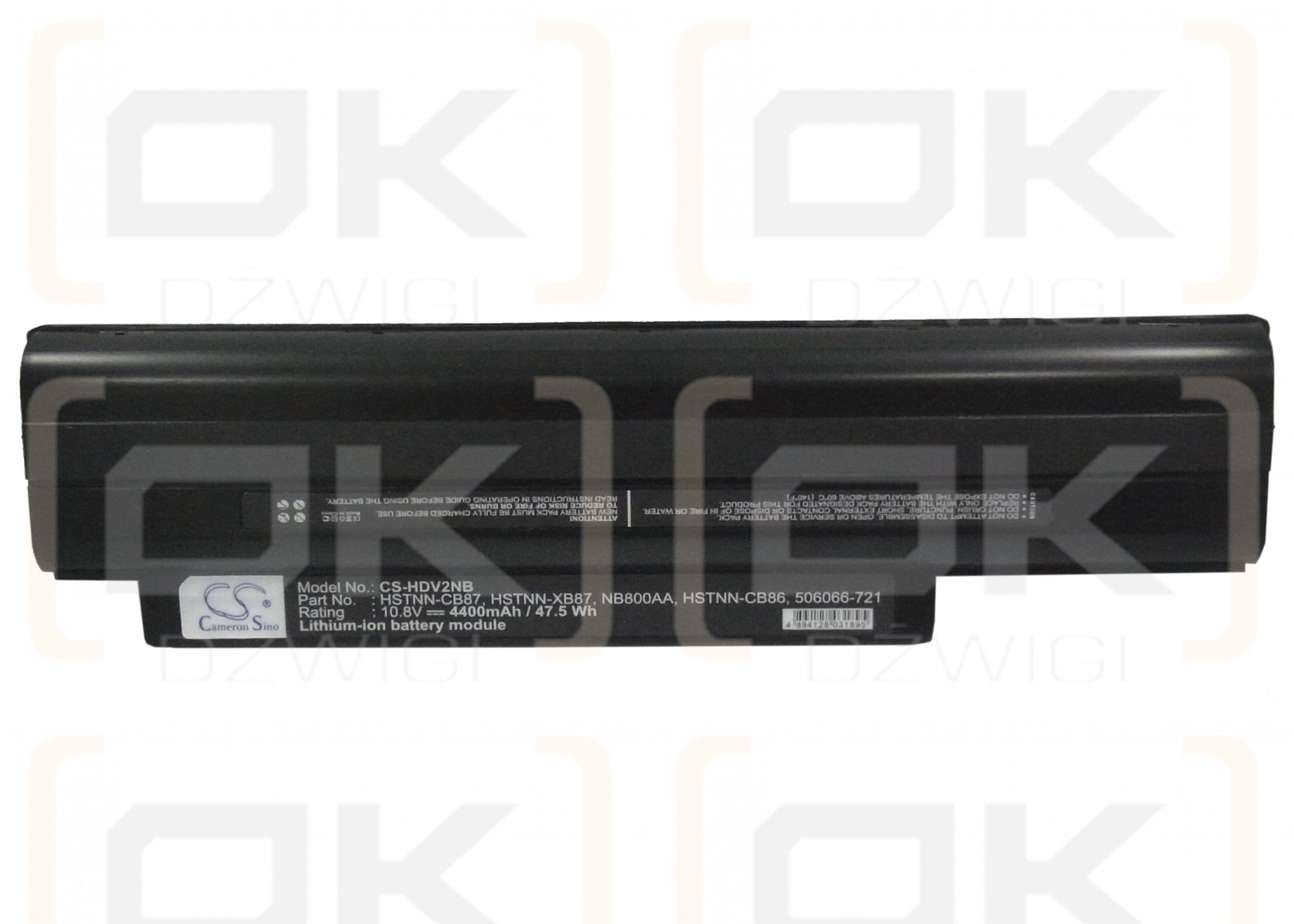 Bateria zamienna do HP Pavilion dv2-1001au / 506066-721 4400 mAh Li-ion 10.8 V (Cameron Sino)