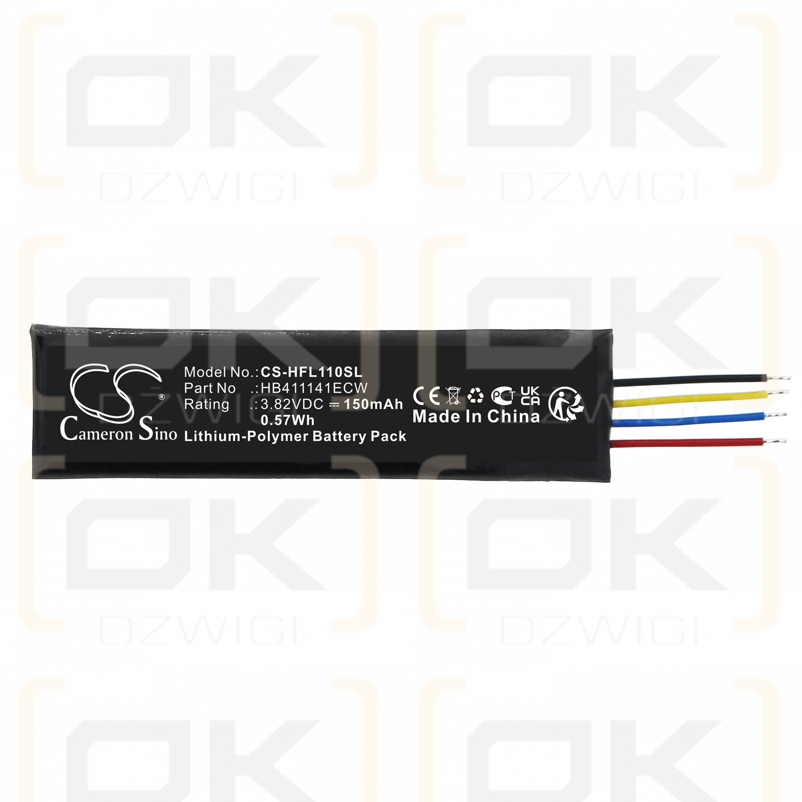 Huawei HUA01 / HB411141ECW 150 mAh Li-Polymer 3,82 V (Cameron Sino)