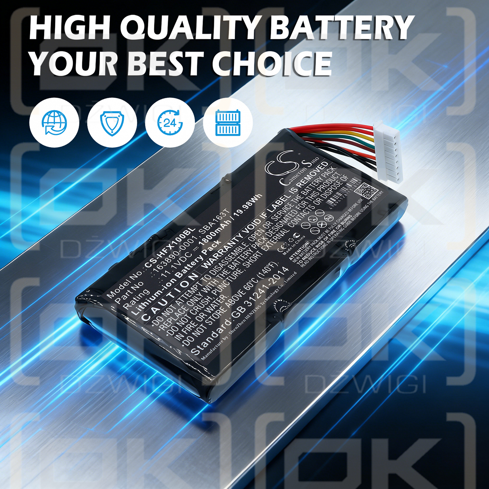 Honeywell Marathon FX1 / 163890-0001 1800 mAh Li-Ion 11,1 V (Cameron Sino)