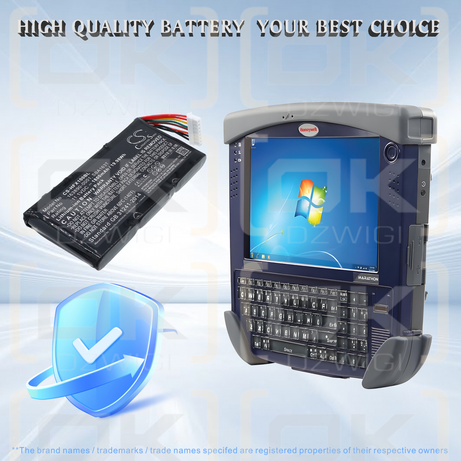 Honeywell Marathon FX1 / 163890-0001 1800 mAh Li-Ion 11,1 V (Cameron Sino)