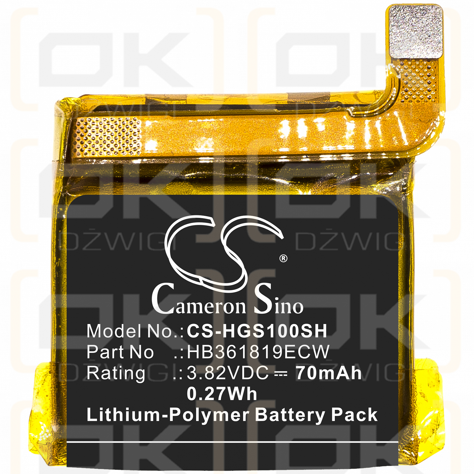 Huawei MES-B19 / HB361819ECW 70mAh Li-polímero 3.82V (Cameron Sino)