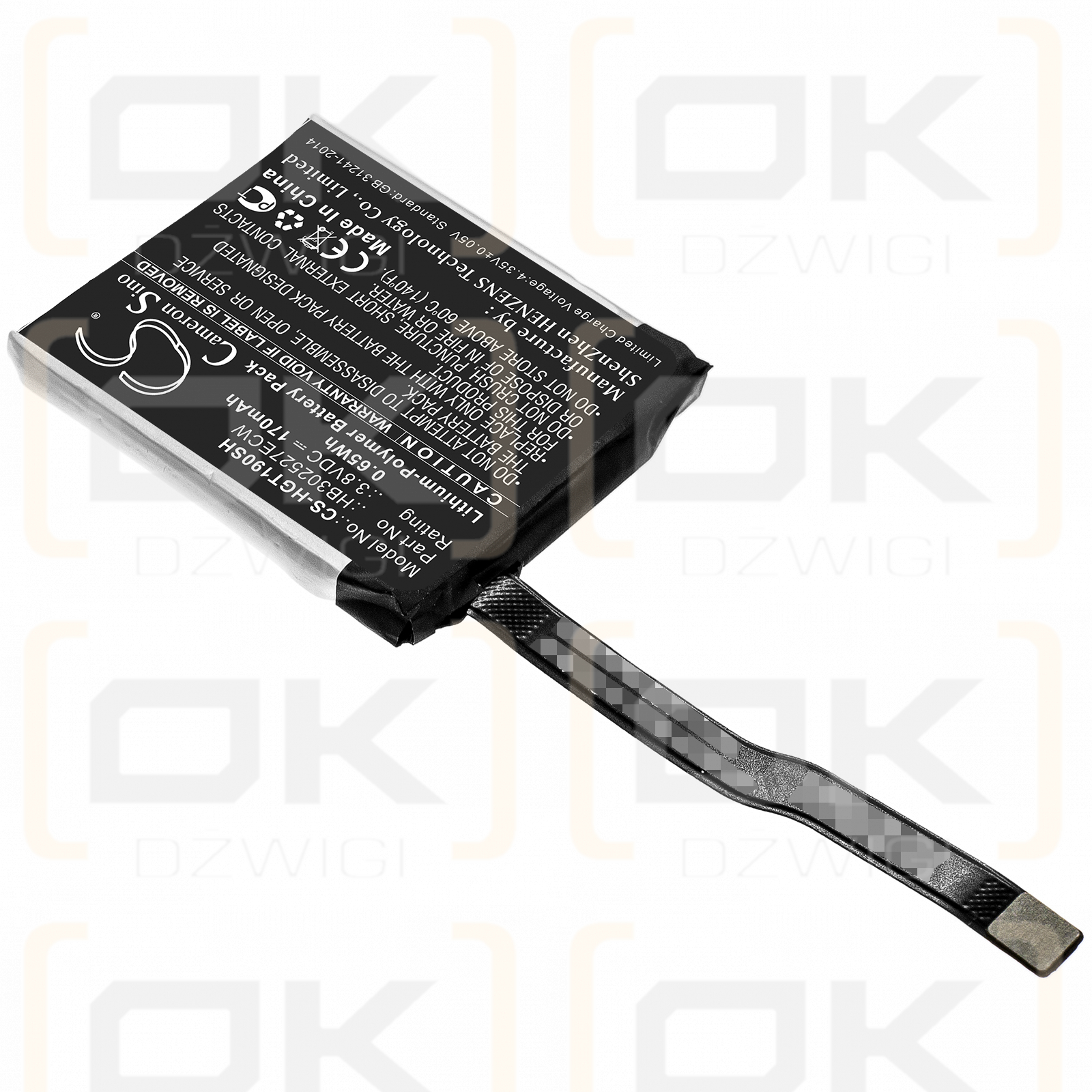 Huawei TLS-B19 / HB302527ECW 170mAh Li-polímero 3.8V (Cameron Sino)