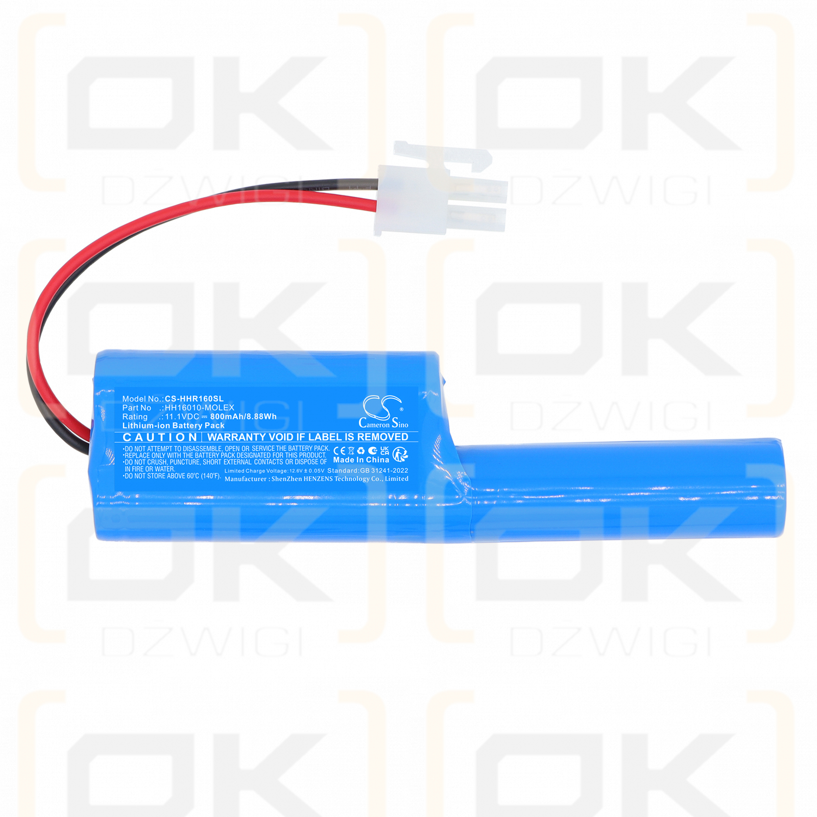 Heim & Haus Rolladenantrieb / HH16010-MOLEX 800 mAh Li-Ion 11,1 V (Cameron Sino)