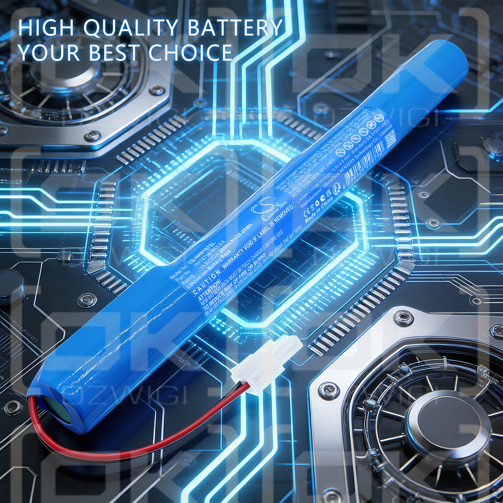 Heim & Haus Rolladenantrieb / HH18796-MOLEX 2600 mAh Li-Ion 10,8 V (Cameron Sino)