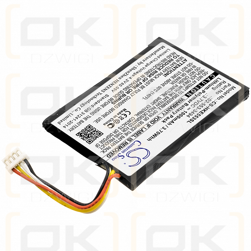 Harman/Kardon HKNEOBRNBSG / 02-553-3494 1000 mAh Li-Polymer 3,7 V (Cameron Sino)