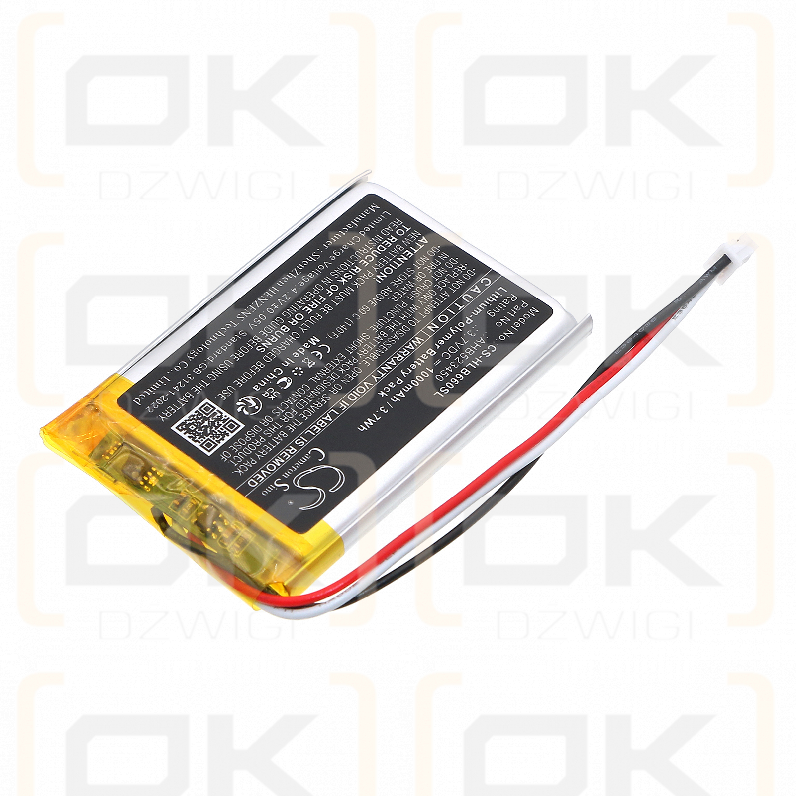 HelloBaby HB66 Pro Monitor / AHB523450 1000 mAh Li-Polymer 3,7 V (Cameron Sino)