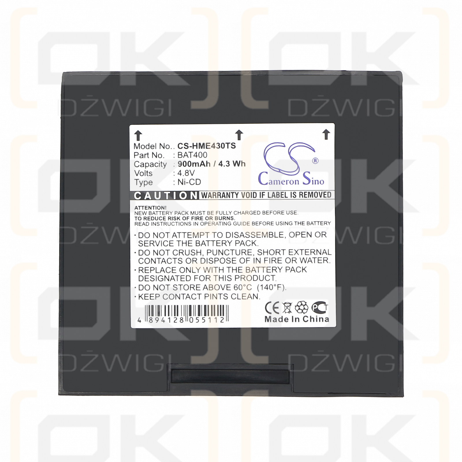 HME C430 / BAT400 900 mAh Ni-CD 4,8 V (Cameron Sino)