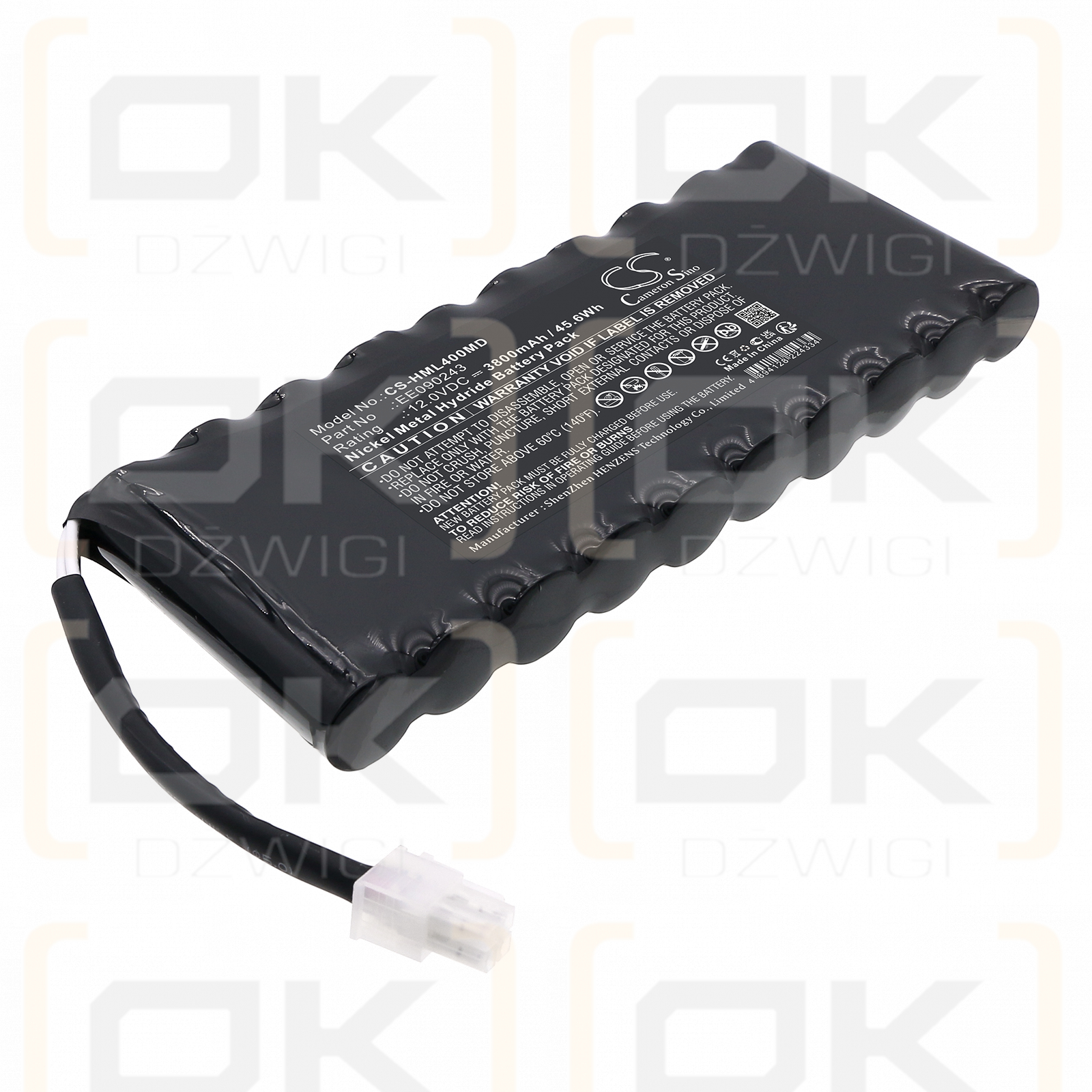 HME Lifepulse 400 / EE090243 3800 mAh Ni-MH 12 V (Cameron Sino)