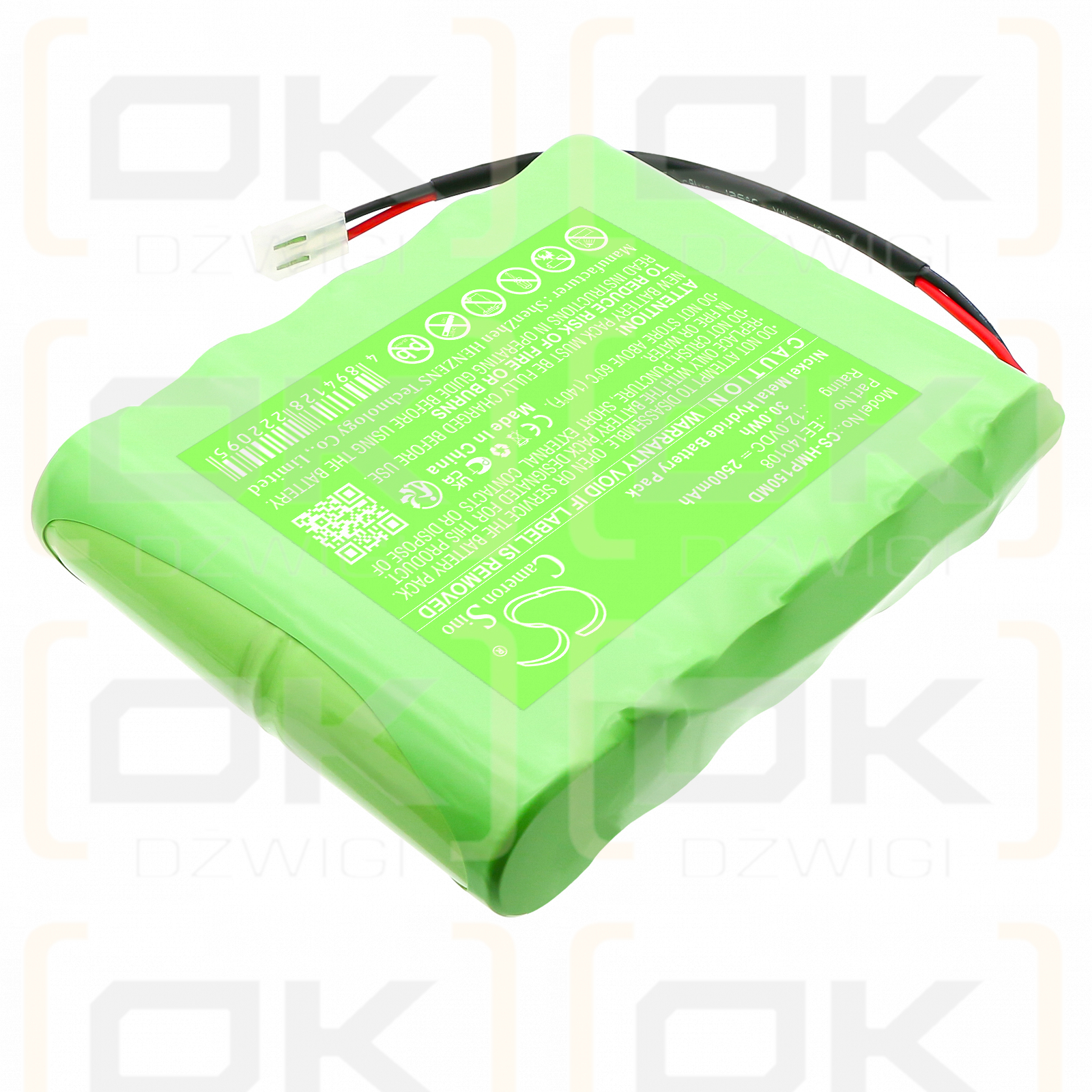 HME Lifepulse Mon LP20 / BAT-00068 2500mAh Ni-MH 12.0V (Cameron Sino)