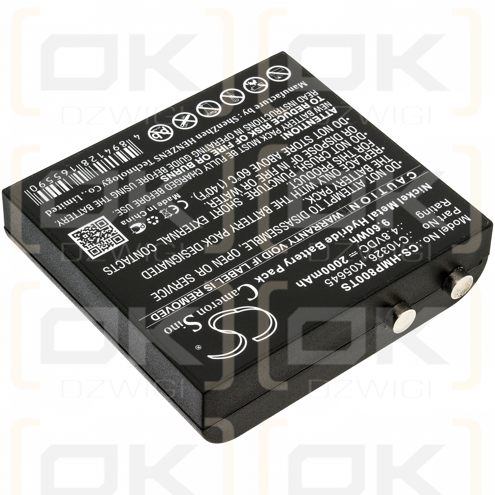 HME BP800 Beltpack / C10326 2000 mAh Ni-MH 4,8 V (Cameron Sino)