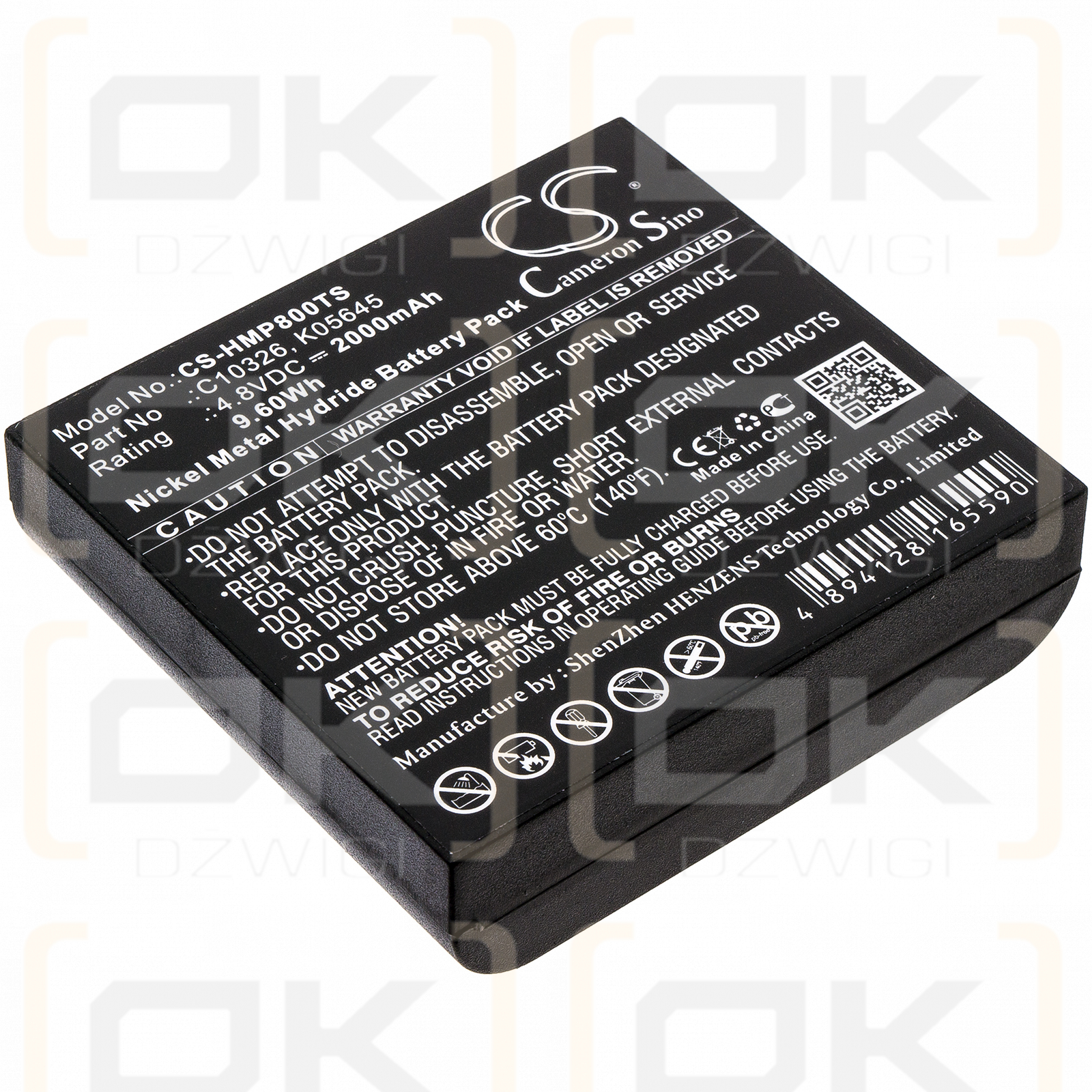 HME BP800 Beltpack / C10326 2000mAh Ni-MH 4.8V (Cameron Sino)