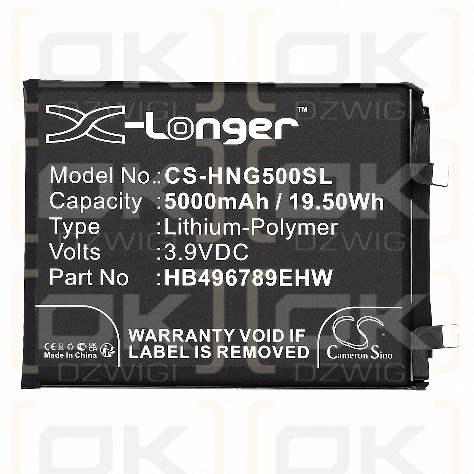 Honor Magic 5 / HB496789EHW 5000mAh Li-Polymer 3.9V (Cameron Sino)