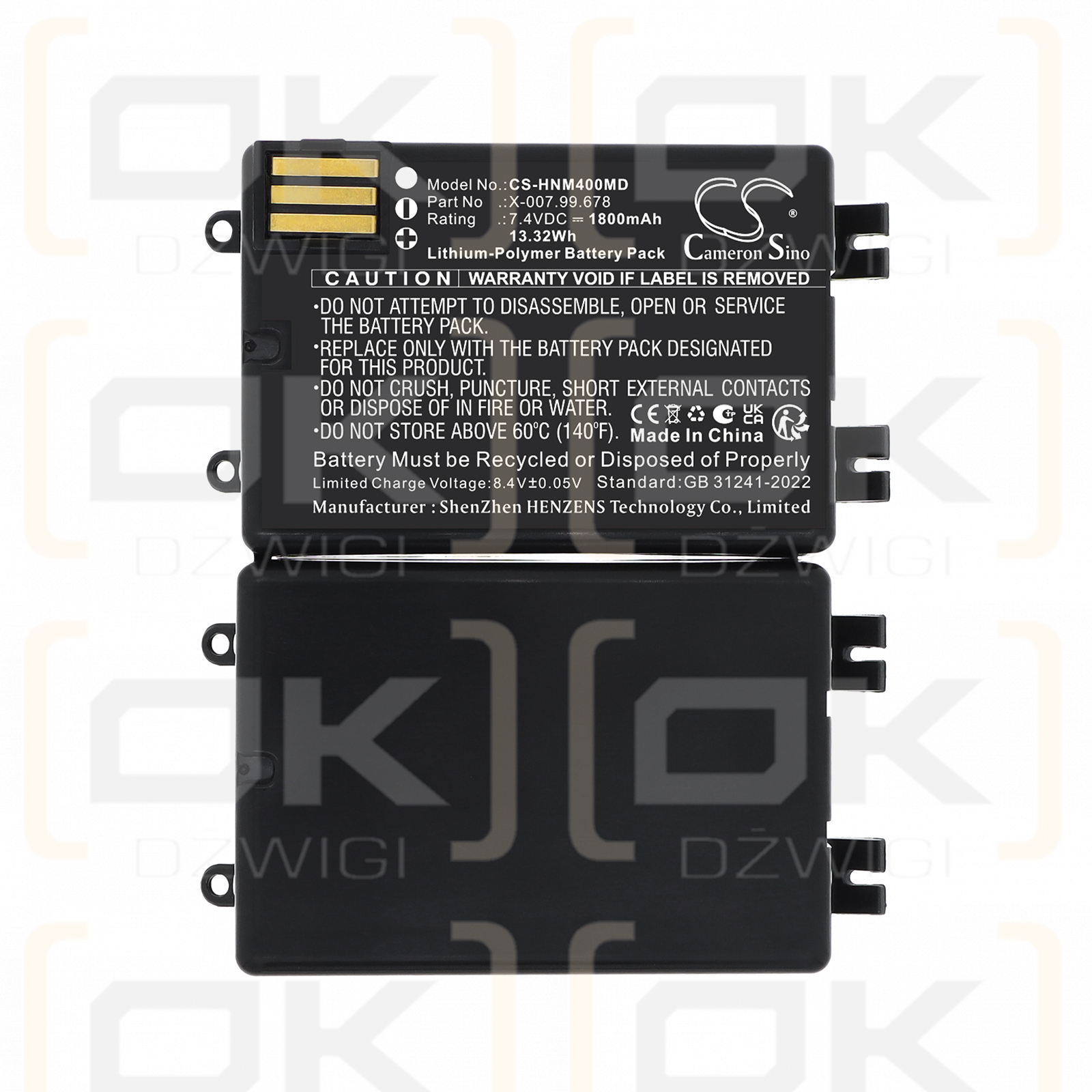 Bateria zamienna do Heine mPack Unplugged / X-007.99.665 1800 mAh Li-Polymer 7.4 V (Cameron Sino)