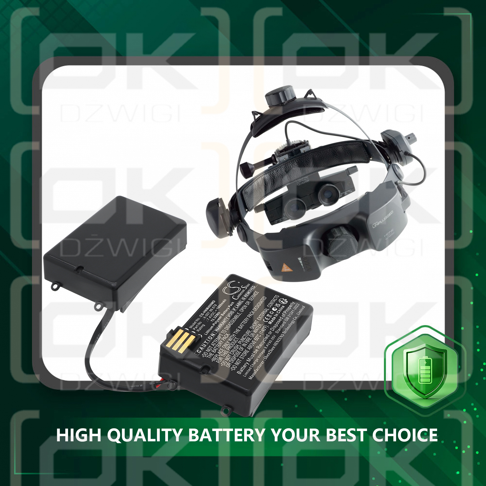 Bateria zamienna do Heine mPack Unplugged / X-007.99.665 1800 mAh Li-Polymer 7.4 V (Cameron Sino)