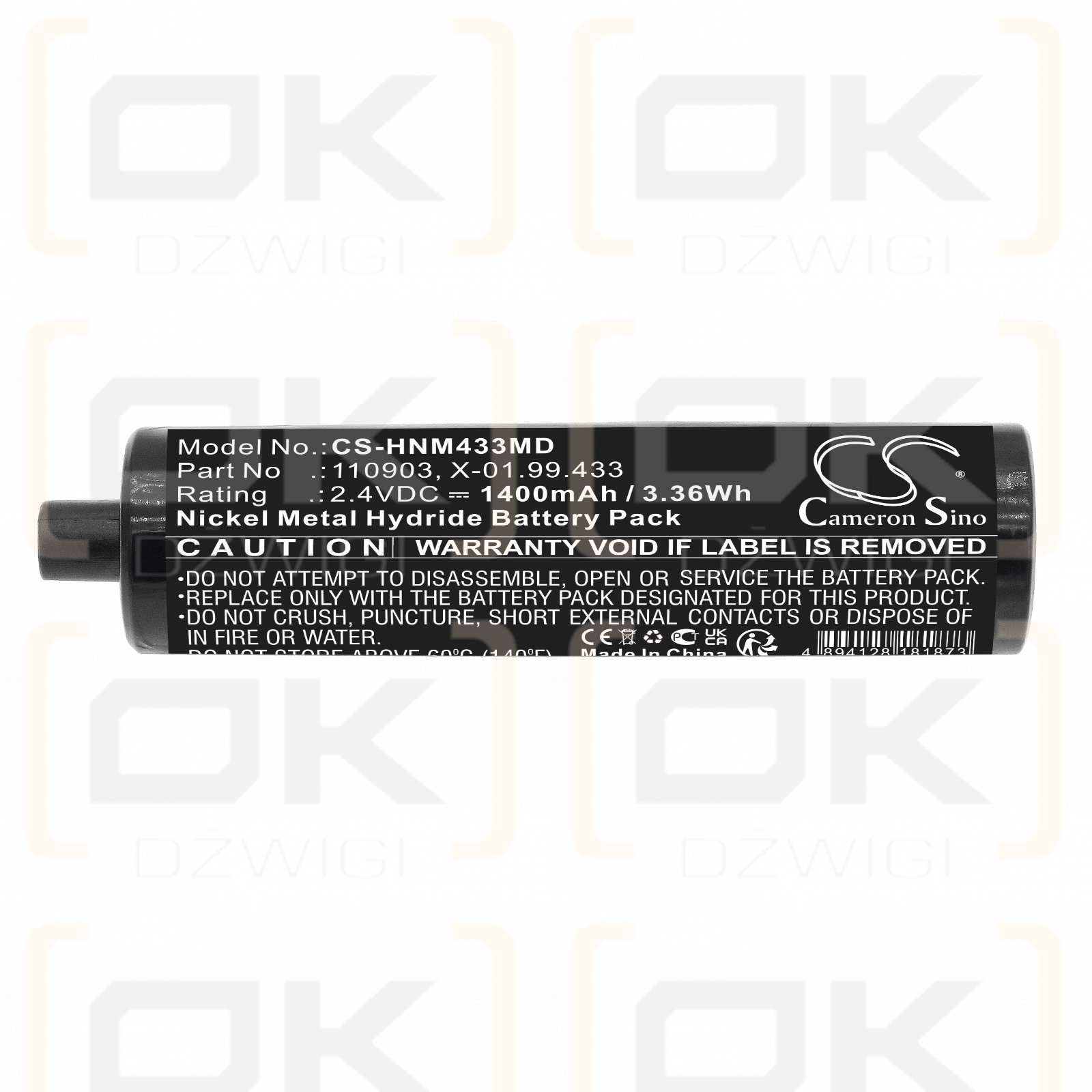 Heine Nicatron N / 110903 1400mAh Ni-MH 2.4V (Cameron Sino)