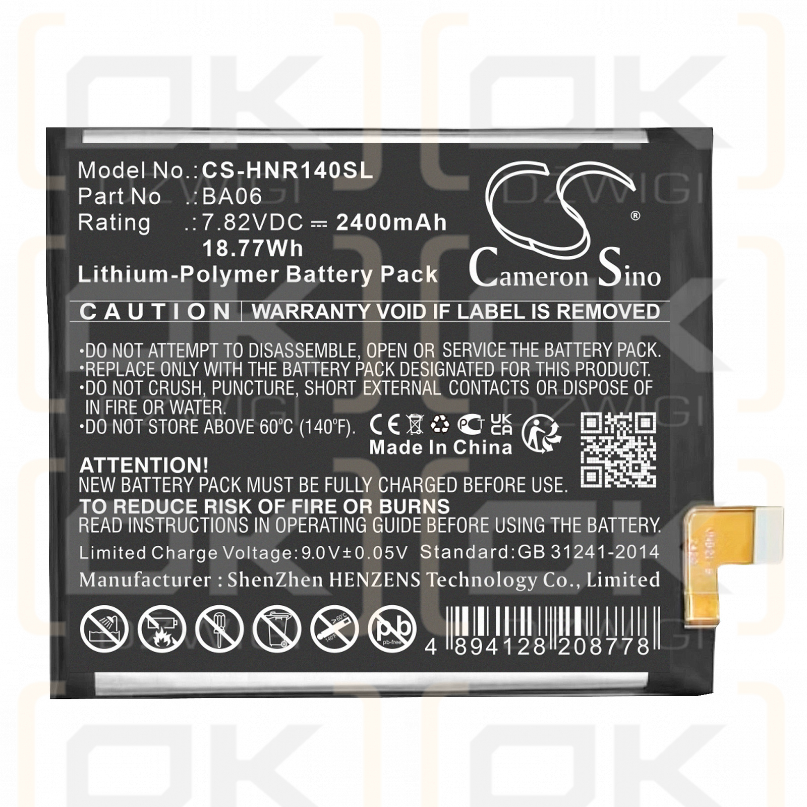 Honor MagicBook V14 / BA06 2400mAh Li-Polymer 7.82V (Cameron Sino)