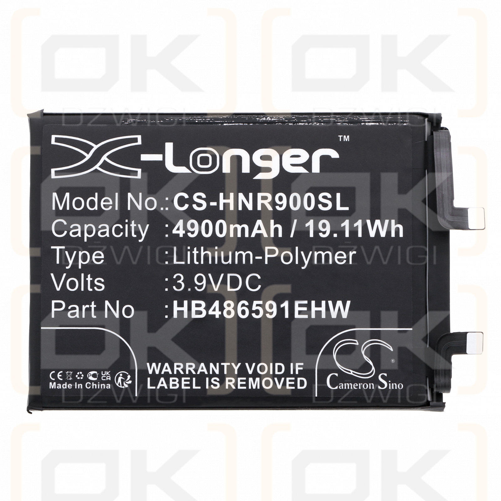 Honor 90 / HB486591EHW 4900 mAh Li-Polymer 3,9 V (Cameron Sino)