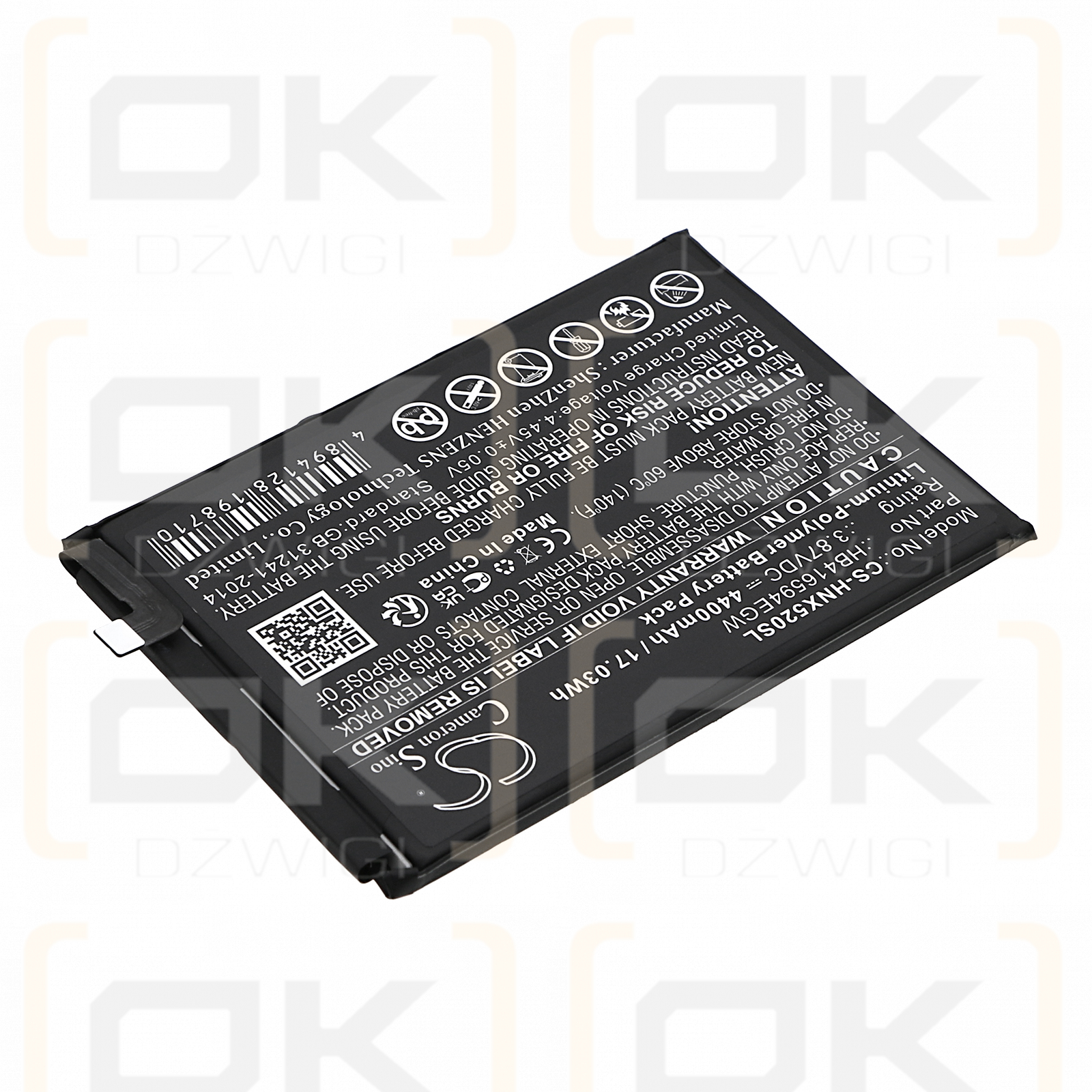 Honor CRT-AN00 / HB416594EGW 4400mAh Li-polímero 3.87V (Cameron Sino)
