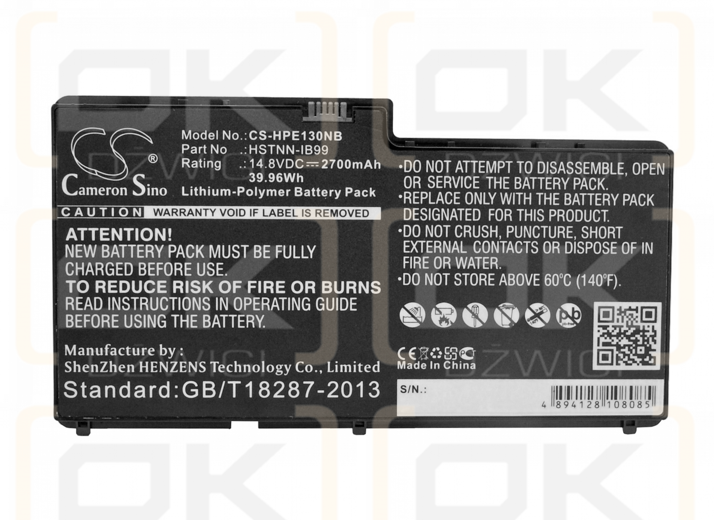 HP Envy 13T-1100 / HSTNN-IB99 2700 mAh Li-Polymer 14,8 V (Cameron Sino)