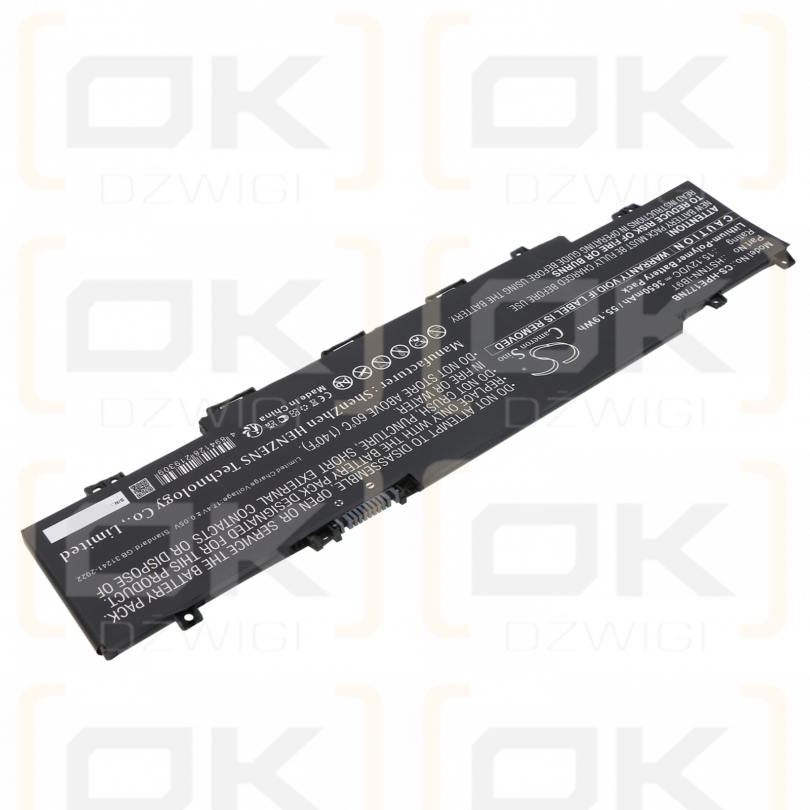 HP Envyp 17-ch0013nn / HSTNN-IB9T 3650mAh Li-Polymer 15.12V (Cameron Sino)