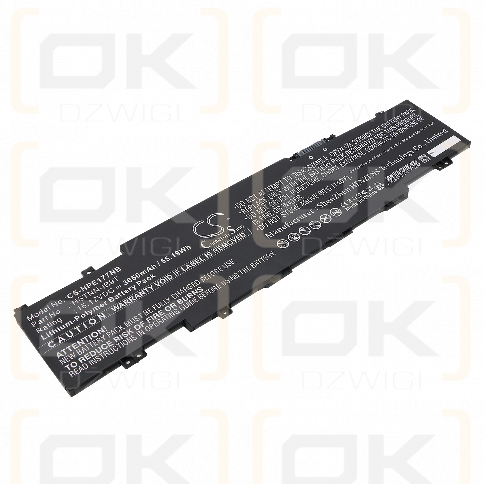 HP Envyp 17-ch0013nn / HSTNN-IB9T 3650mAh Li-Polymer 15.12V (Cameron Sino)