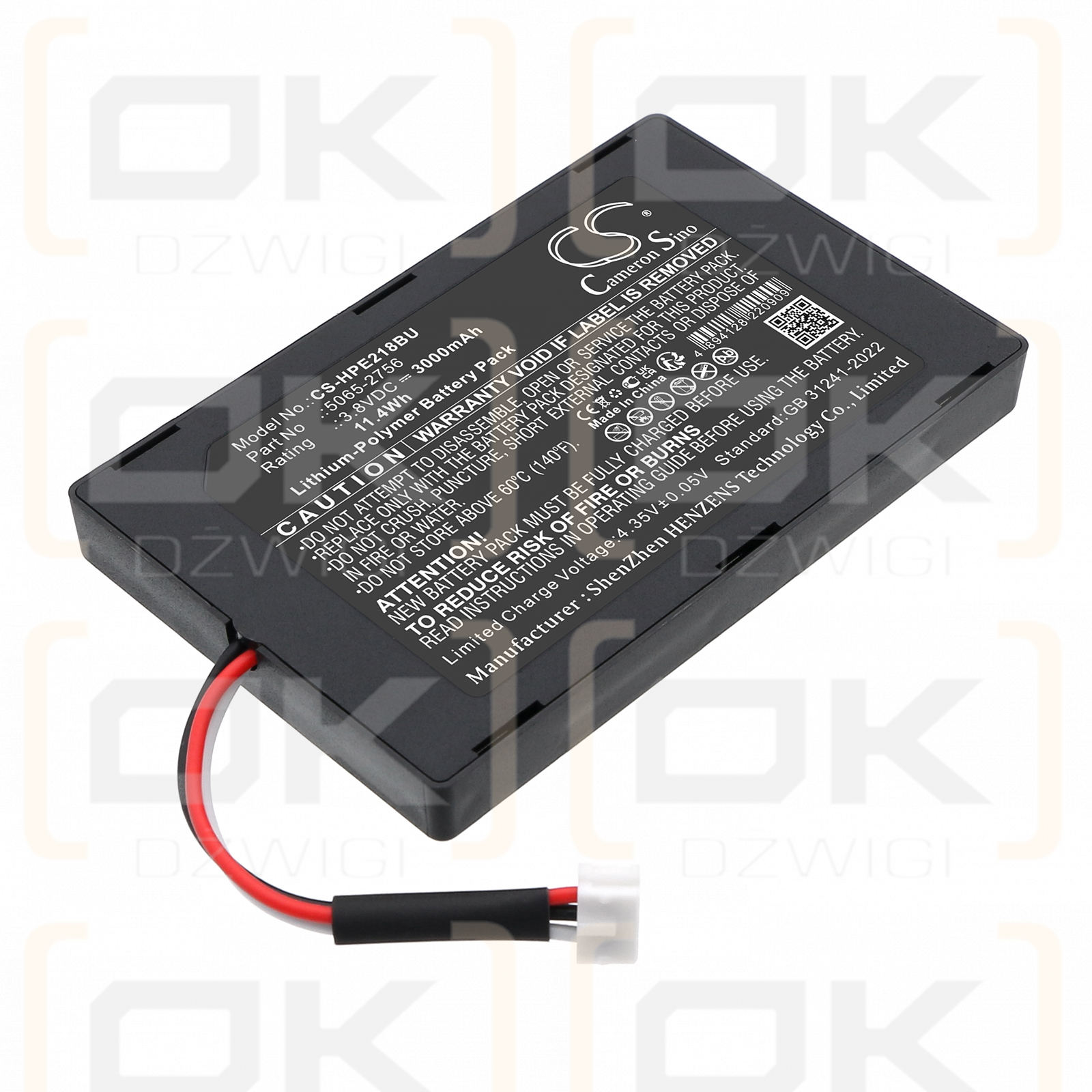 HP Agilent P1218-60002 PCI-X Fernbedienungskarte / 5065-2756 3000 mAh Li-Polymer 3,8 V (Cameron Sino)