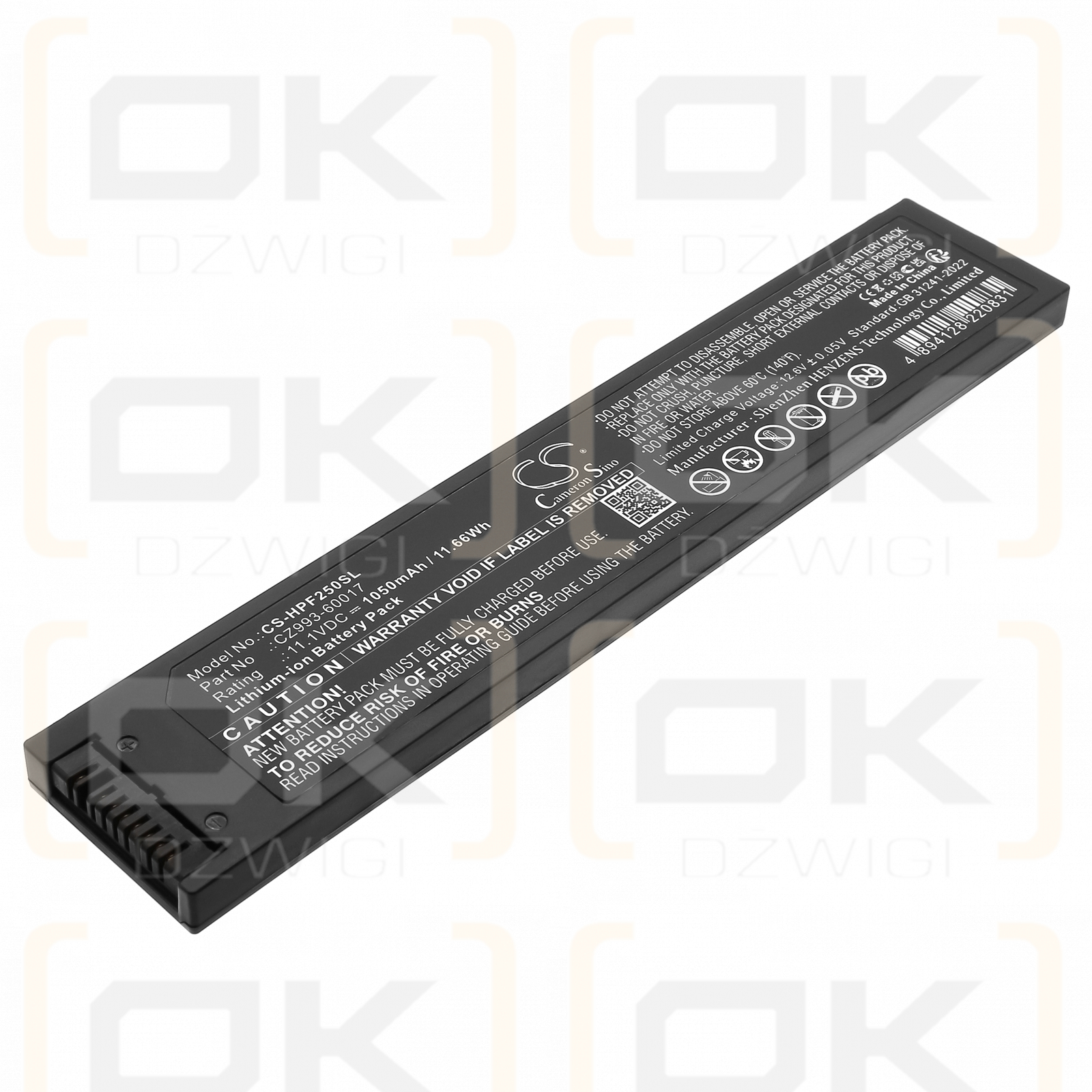 HP OfficeJet 252C Mobiler All-in-One-Drucker / CZ993-60017 1050 mAh Li-Ion 11,1 V (Cameron Sino)