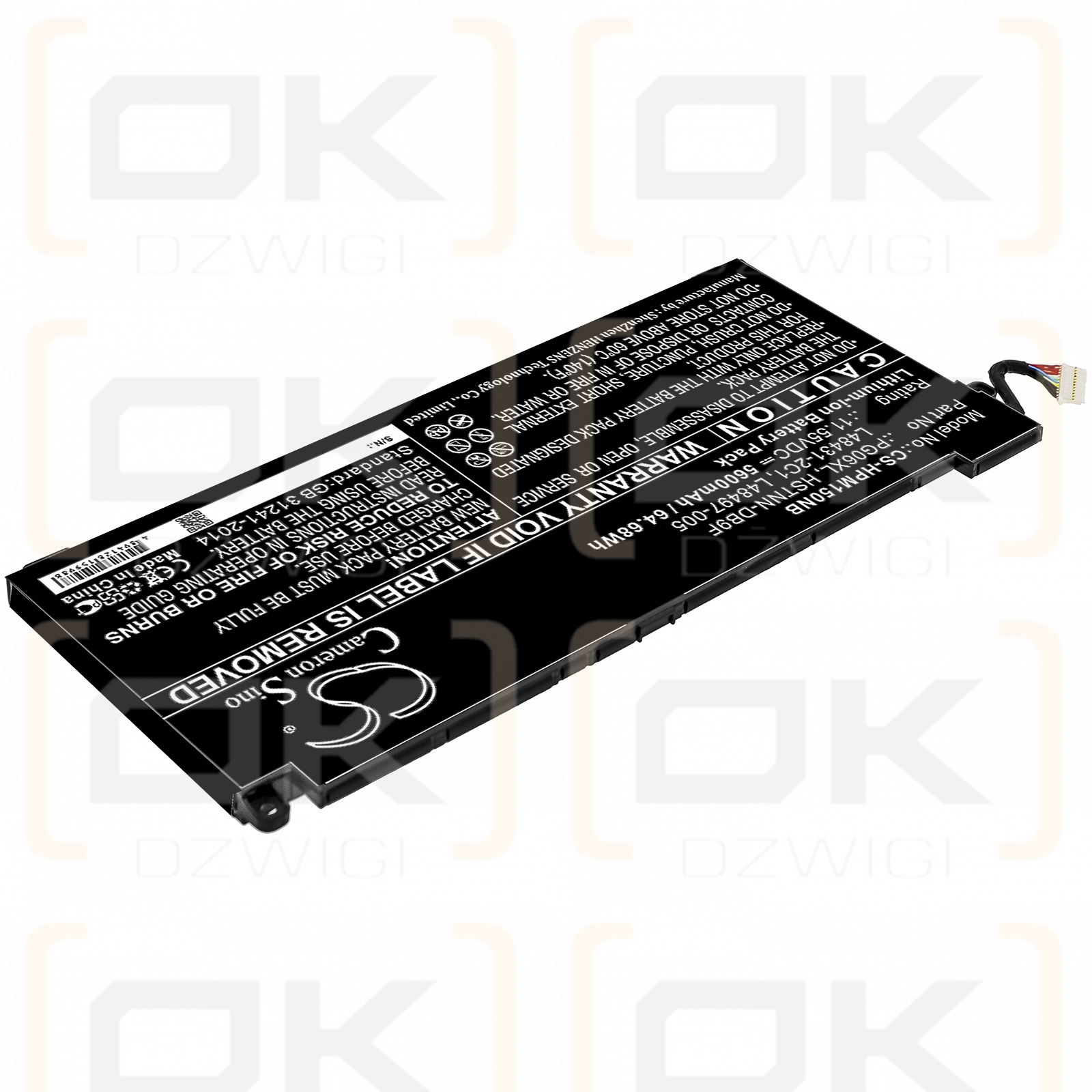 HP Omen 15-DH0017NH / PG06XL 5600mAh Li-ion 11.55V (Cameron Sino)