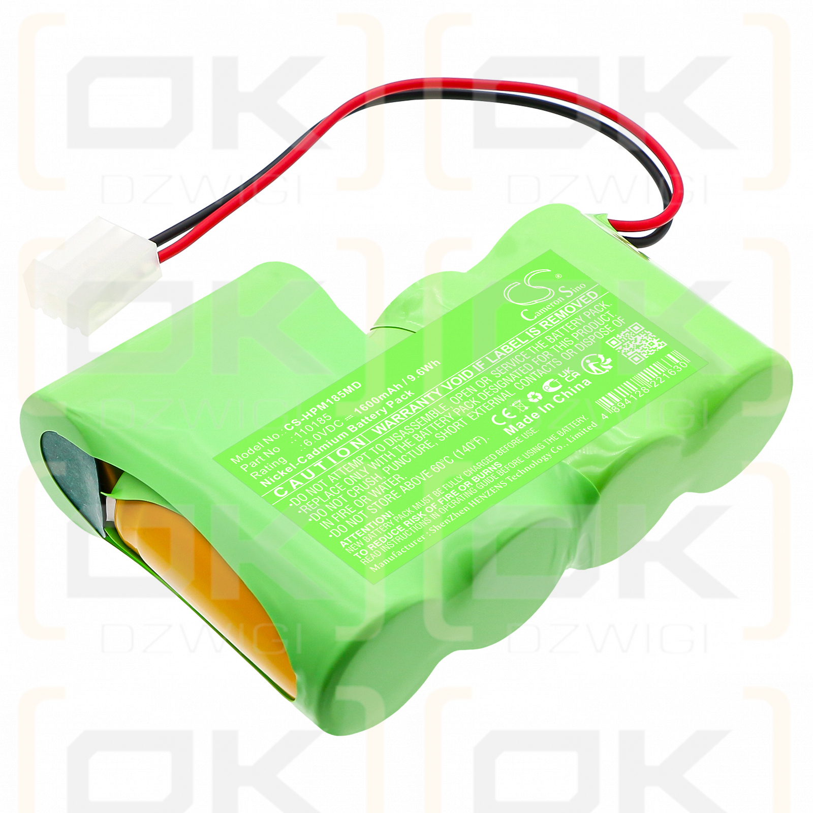 Hewlett Packard Mida / 110185 1600mAh Ni-CD 6.0V (Cameron Sino)