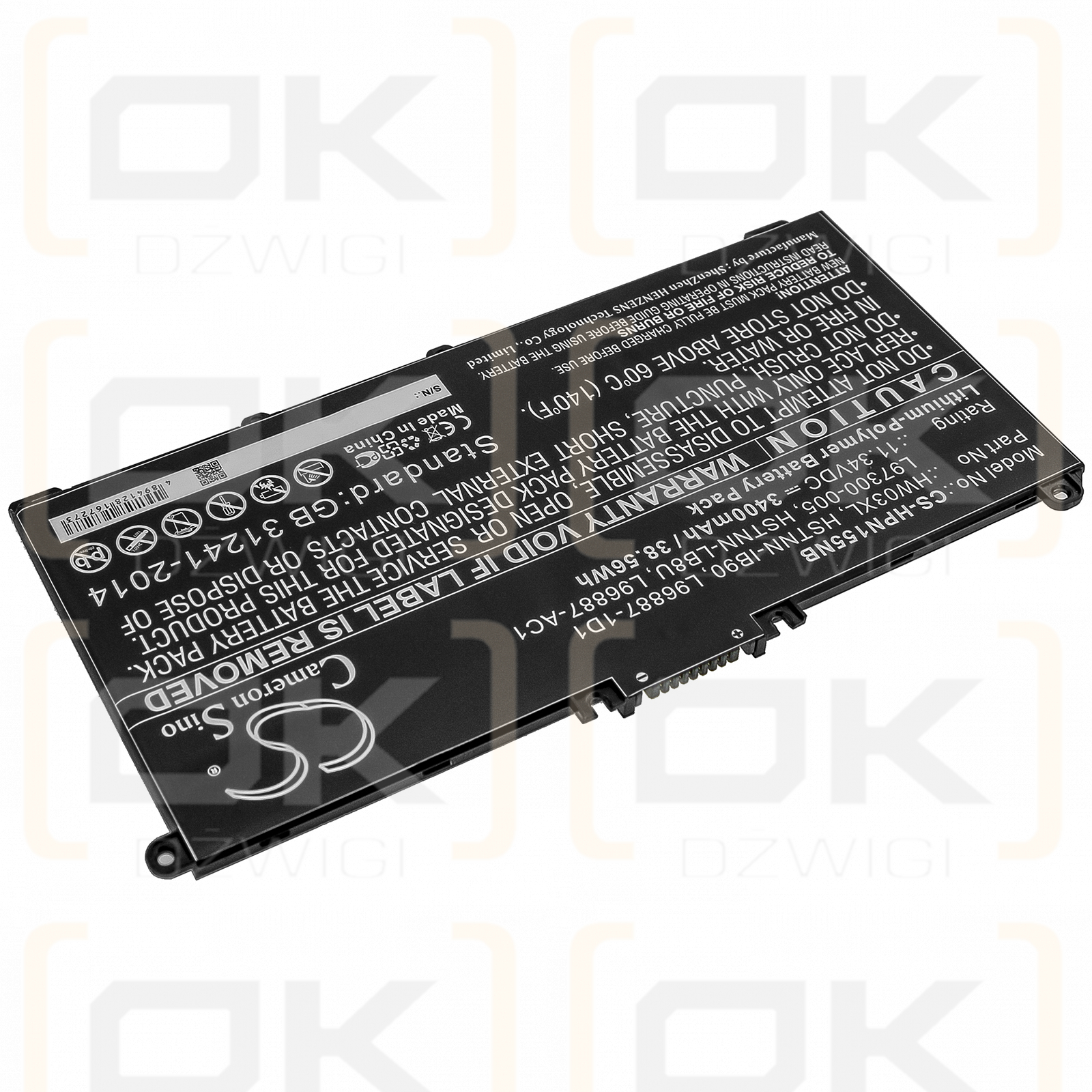 HP Pavilion 15 15-EG0000 / HW03XL 3400mAh Li-Polymer 11.34V (Cameron Sino)