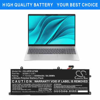 HP Spectre x360 2-in-1 14t-eu000 / HSTNN-WB0F 8300mAh Li-Polymer 7.72V (Cameron Sino)